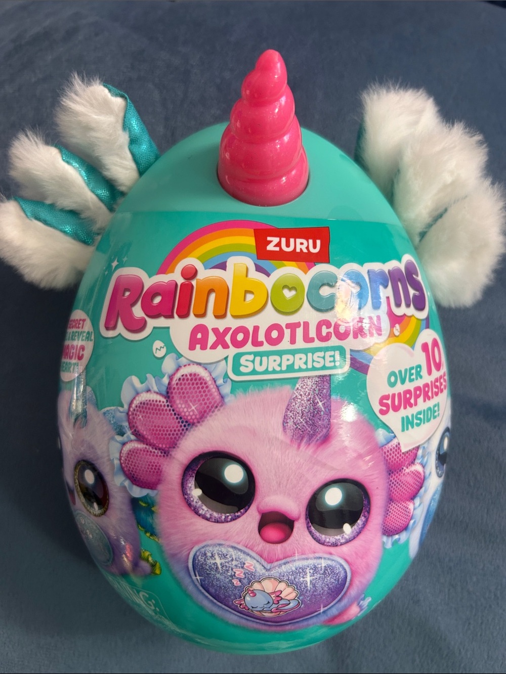 Rainbocorns Axolotlcorn Surprise Toy - Teal & Pink